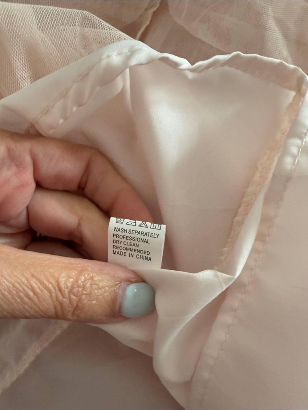 Pleated Tulle Tiered Midi Skirt - Blush - Picture 5 of 5